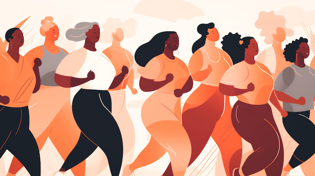 How can diabetics increase sexual stamina? An illustration of a diverse group of people exercising.