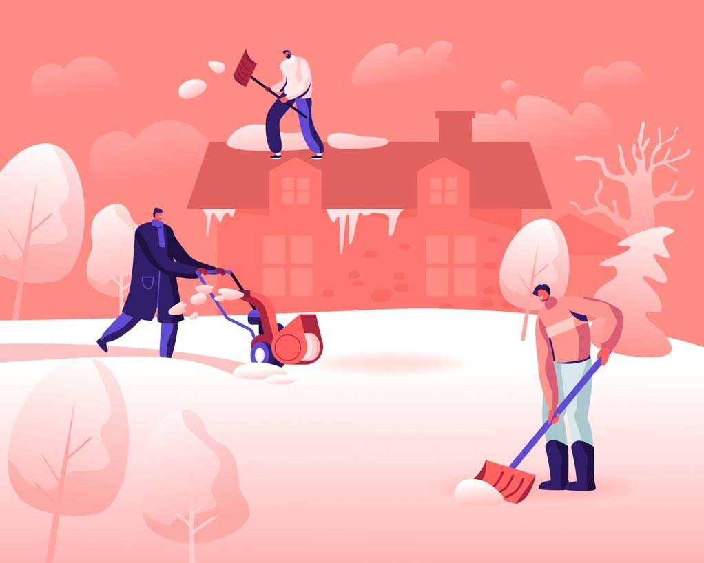 A graphic cartoon image story about neighbors and a little neighborly love
