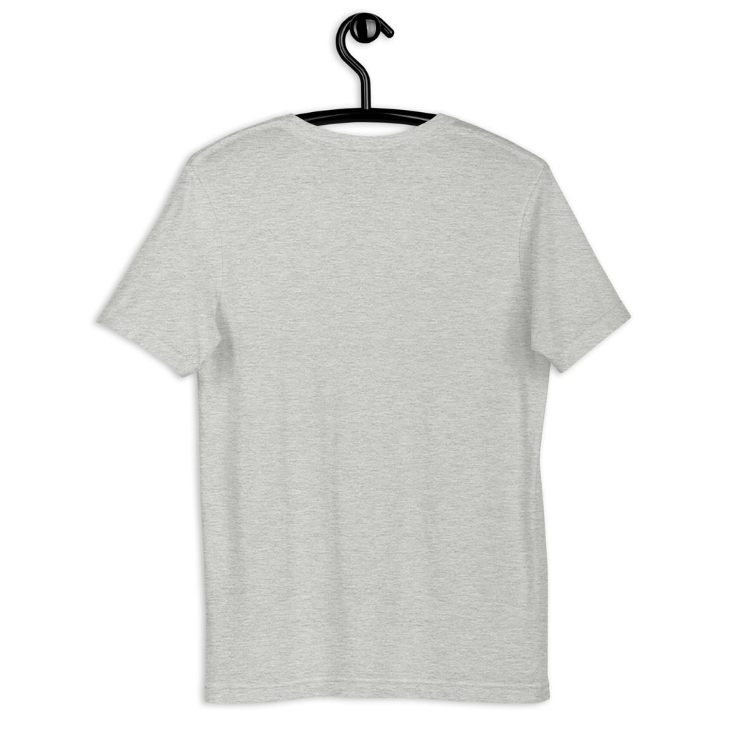 Back view of the athletic heather INCLUSIVE Statement Tee – premium soft cotton t-shirt designed for comfort and advocacy.