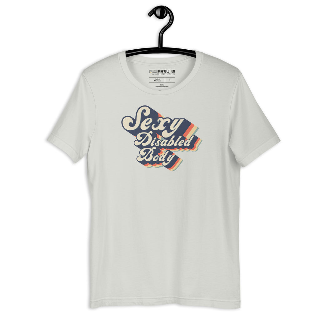 Sexy Disabled Body Retro Tee – Fun, Body Positive T-shirt for Disabled People