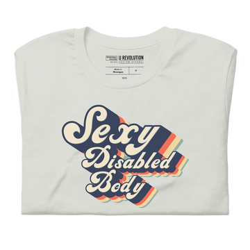 Sexy Disabled Body Retro Tee – Fun, Body Positive T-shirt for Disabled People