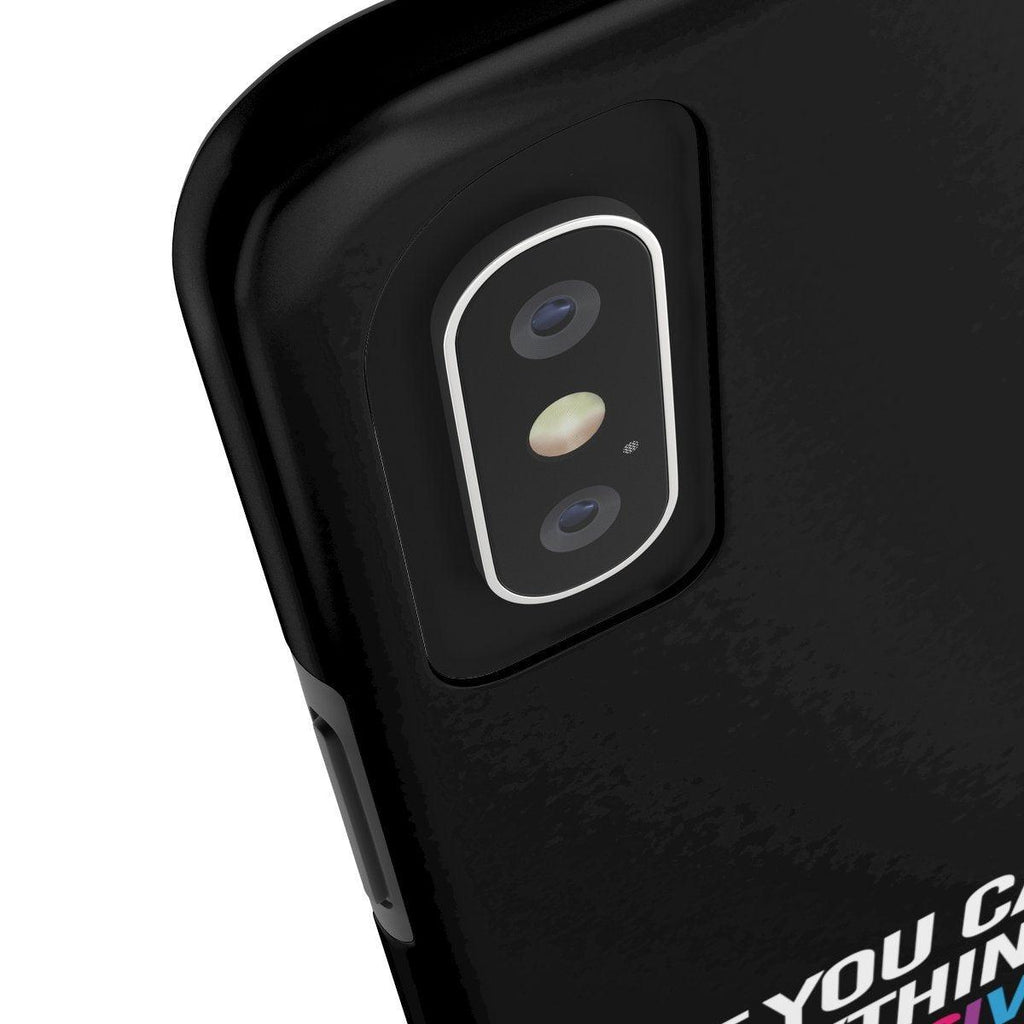 Be Inclusive Case Mate: Tough-Phone Case-Uncomfortable Revolution- Text printed in large all caps: "IF YOU CAN BE ANYTHING, BE INCLUSIVE." All text in white, except "Inclusive" which is in rainbow colors.