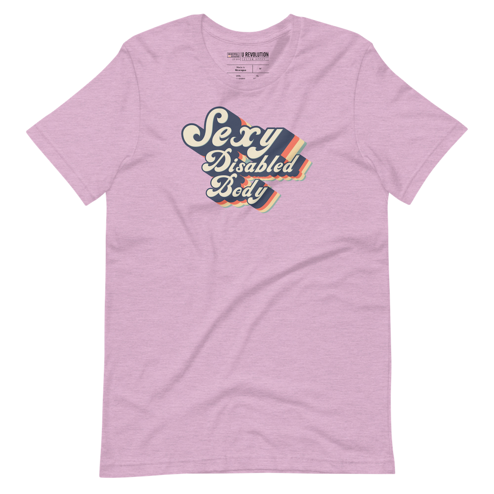 Sexy Disabled Body Retro Tee – Fun, Body Positive T-shirt for Disabled People