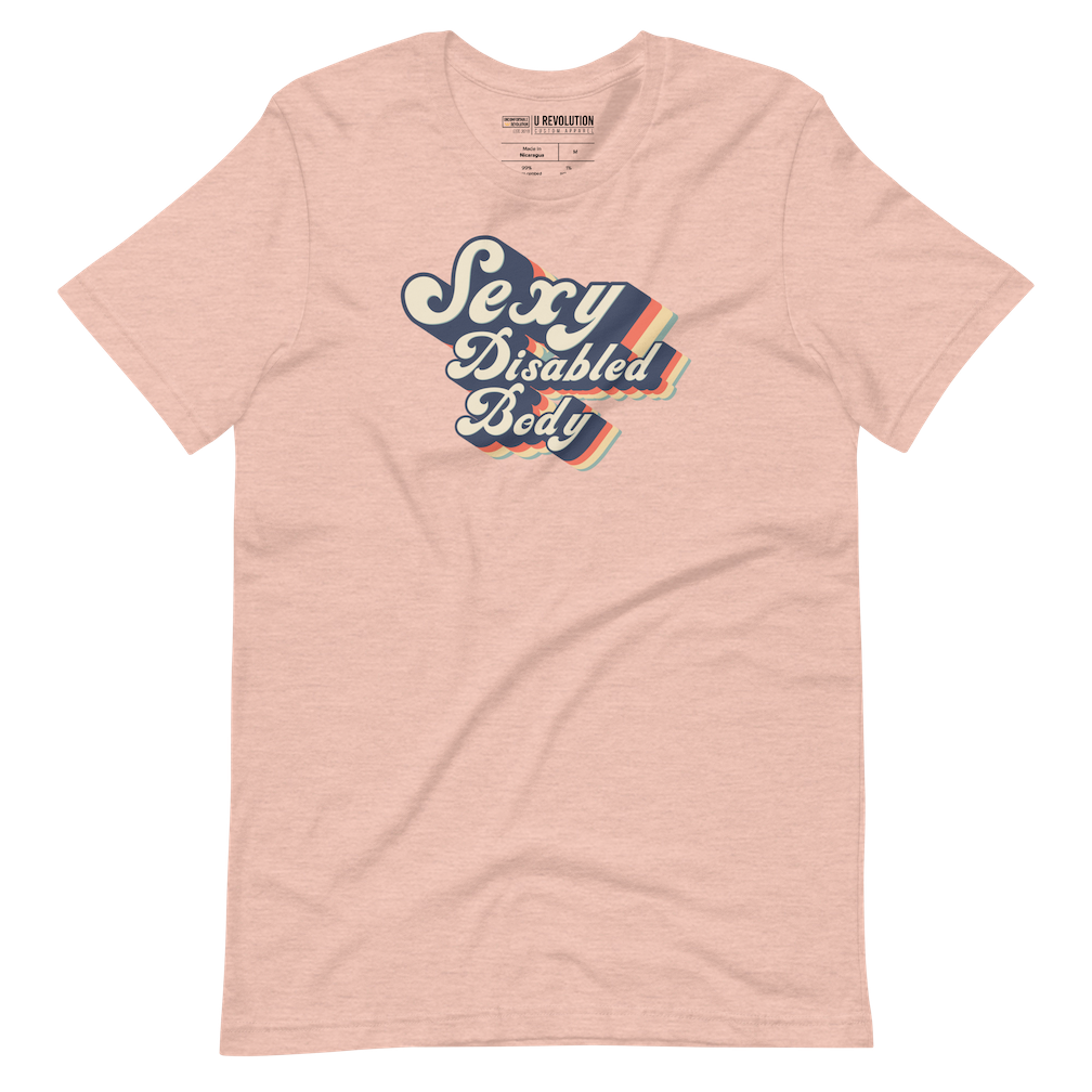 Sexy Disabled Body Retro Tee – Fun, Body Positive T-shirt for Disabled People