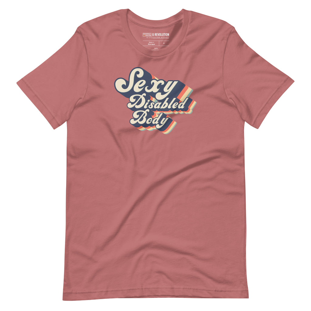 Sexy Disabled Body Retro Tee – Fun, Body Positive T-shirt for Disabled People
