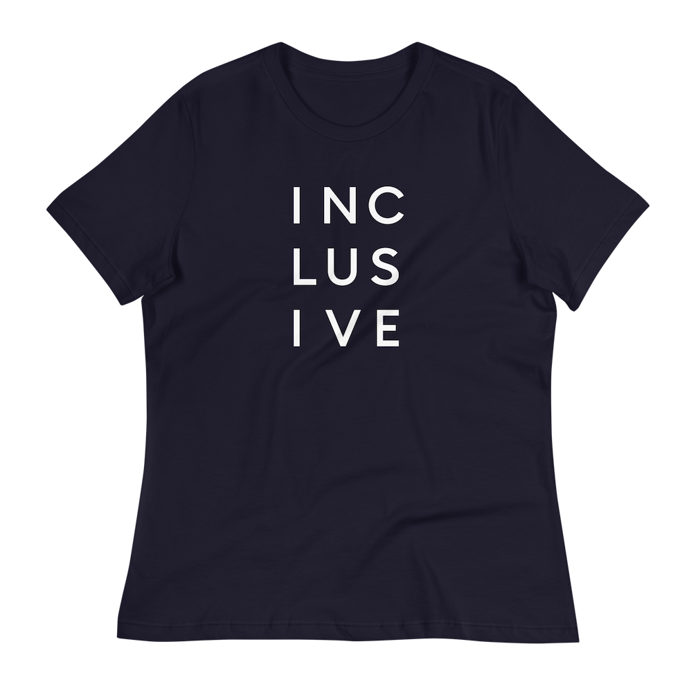 A navy INCLUSIVE Relaxed Fit T-Shirt – soft, breathable cotton tee with a relaxed, draped silhouette for effortless comfort.