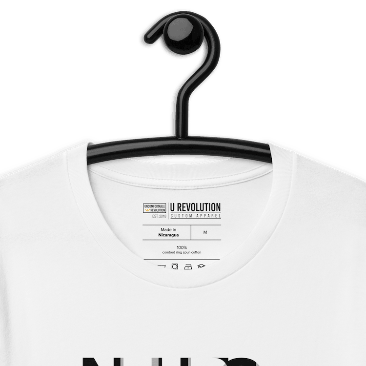 This is a a close up of the short on a hanger showing the inner label.