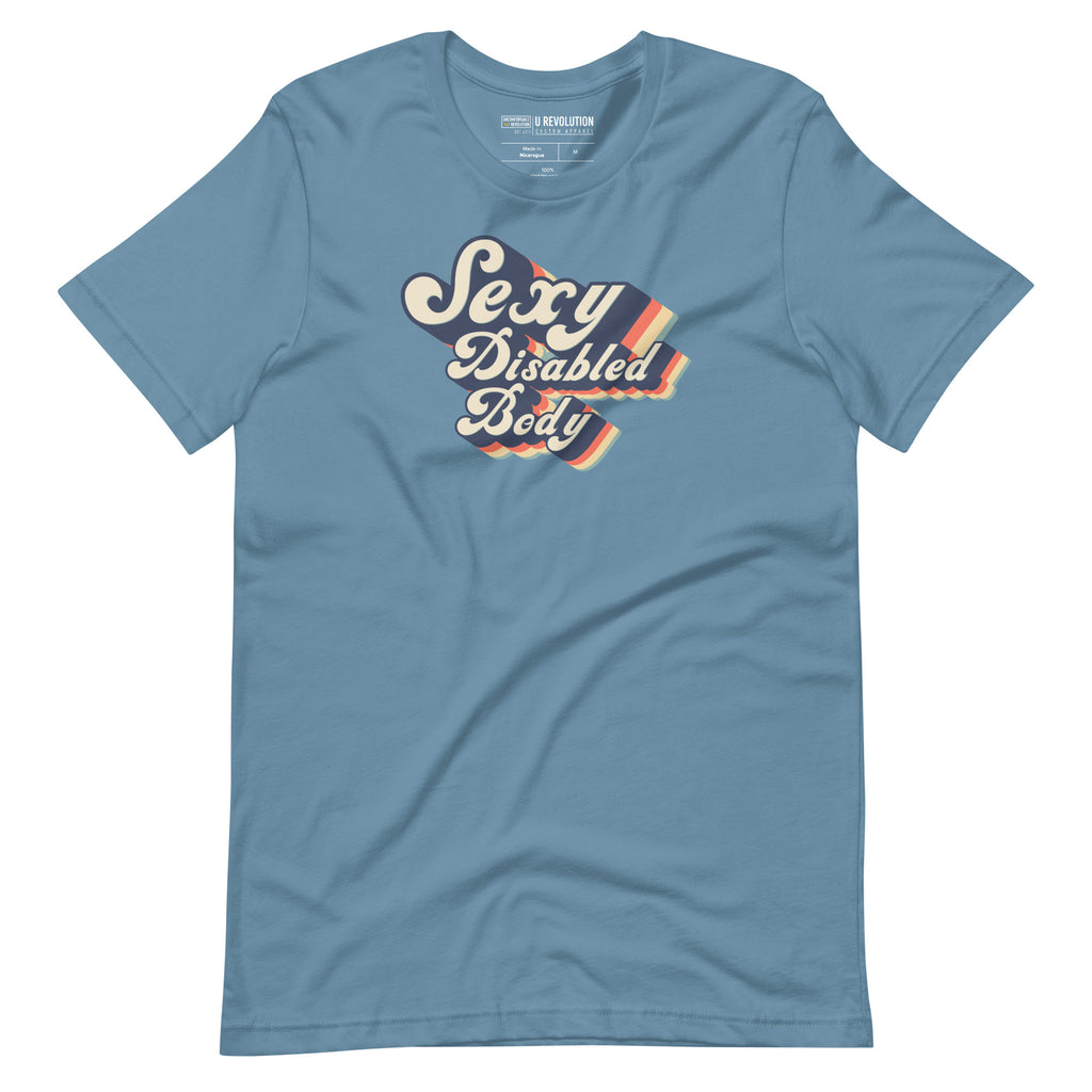 Sexy Disabled Body Retro Tee – Fun, Body Positive T-shirt for Disabled People