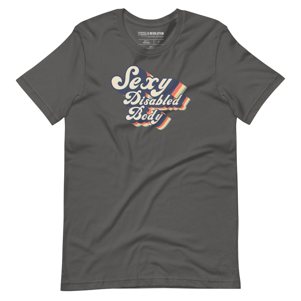 Sexy Disabled Body Retro Tee – Fun, Body Positive T-shirt for Disabled People
