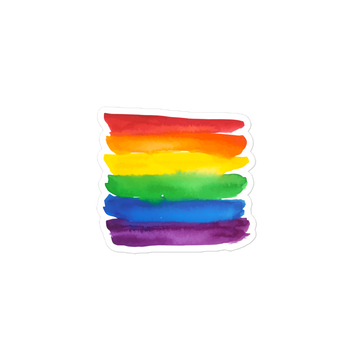 Watercolor Rainbow Pride Flag Sticker